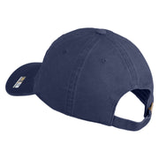 U.S. Army 75 Ranger Regiment Embroidered Washed Solid Pigment Dyed Cotton Twill Brass Buckle Cap - Navy OSFM