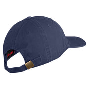 U.S. Army 75 Ranger Regiment Embroidered Washed Solid Pigment Dyed Cotton Twill Brass Buckle Cap - Navy OSFM