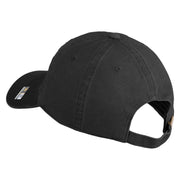 U.S. Army 75 Ranger Regiment Embroidered Washed Solid Pigment Dyed Cotton Twill Brass Buckle Cap - Black OSFM