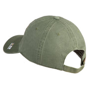 U.S. Army 75 Ranger Regiment Embroidered Washed Solid Pigment Dyed Cotton Twill Brass Buckle Cap - Olive OSFM