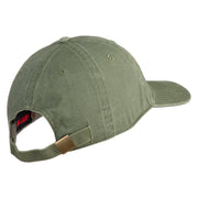 U.S. Army 75 Ranger Regiment Embroidered Washed Solid Pigment Dyed Cotton Twill Brass Buckle Cap - Olive OSFM