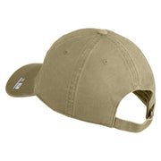 U.S. Army 75 Ranger Regiment Embroidered Washed Solid Pigment Dyed Cotton Twill Brass Buckle Cap - Khaki OSFM