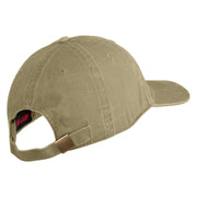 U.S. Army 75 Ranger Regiment Embroidered Washed Solid Pigment Dyed Cotton Twill Brass Buckle Cap - Khaki OSFM