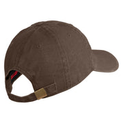 U.S. Army 75th Ranger Regiment Patched Washed Solid Pigment Dyed Cotton Twill Brass Buckle Cap - Brown OSFM