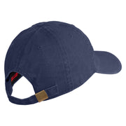 U.S. Army 75th Ranger Regiment Patched Washed Solid Pigment Dyed Cotton Twill Brass Buckle Cap - Navy OSFM