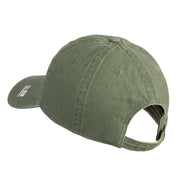U.S. Army 75th Ranger Regiment Patched Washed Solid Pigment Dyed Cotton Twill Brass Buckle Cap - Olive OSFM