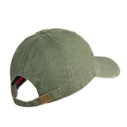 U.S. Army 75th Ranger Regiment Patched Washed Solid Pigment Dyed Cotton Twill Brass Buckle Cap - Olive OSFM