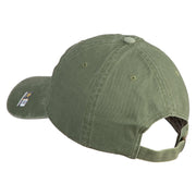 U.S. Army 75th Ranger Special Troops Battalion Embroidered Washed Solid Pigment Dyed Cotton Twill Brass Buckle Cap - Olive OSFM