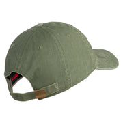 U.S. Army 75th Ranger Special Troops Battalion Embroidered Washed Solid Pigment Dyed Cotton Twill Brass Buckle Cap - Olive OSFM