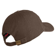 U.S. Army 75th Ranger Special Troops Battalion Embroidered Washed Solid Pigment Dyed Cotton Twill Brass Buckle Cap - Brown OSFM