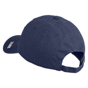 U.S. Army 75th Ranger Military Intelligence Battalion Embroidered Washed Solid Pigment Dyed Cotton Twill Brass Buckle Cap - Navy OSFM