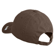 U.S. Army 75th Ranger Military Intelligence Battalion Embroidered Washed Solid Pigment Dyed Cotton Twill Brass Buckle Cap - Brown OSFM