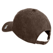 U.S. Army 1st Ranger Battalion Embroidered Washed Solid Pigment Dyed Cotton Twill Brass Buckle Cap - Brown OSFM