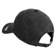 U.S. Army 1st Ranger Battalion Embroidered Washed Solid Pigment Dyed Cotton Twill Brass Buckle Cap - Black OSFM