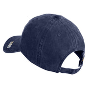 U.S. Army 1st Ranger Battalion Embroidered Washed Solid Pigment Dyed Cotton Twill Brass Buckle Cap - Navy OSFM