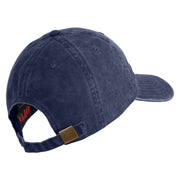 U.S. Army 1st Ranger Battalion Embroidered Washed Solid Pigment Dyed Cotton Twill Brass Buckle Cap - Navy OSFM