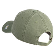 U.S. Army 2nd Ranger Battalion Embroidered Washed Solid Pigment Dyed Cotton Twill Brass Buckle Cap - Olive OSFM