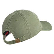 U.S. Army 2nd Ranger Battalion Embroidered Washed Solid Pigment Dyed Cotton Twill Brass Buckle Cap - Olive OSFM