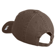 U.S. Army 2nd Ranger Battalion Embroidered Washed Solid Pigment Dyed Cotton Twill Brass Buckle Cap - Brown OSFM