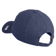 U.S. Army 2nd Ranger Battalion Embroidered Washed Solid Pigment Dyed Cotton Twill Brass Buckle Cap - Navy OSFM
