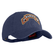 U.S. Army 2nd Ranger Battalion Embroidered Washed Solid Pigment Dyed Cotton Twill Brass Buckle Cap - Navy OSFM