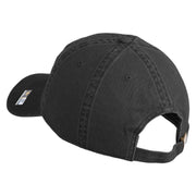 U.S. Army 2nd Ranger Battalion Embroidered Washed Solid Pigment Dyed Cotton Twill Brass Buckle Cap - Black OSFM