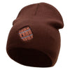 Barrel Embroidered 8 inch Acrylic Short Blank Beanie