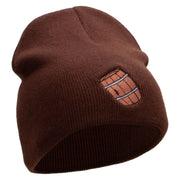 Barrel Embroidered 8 inch Acrylic Short Blank Beanie