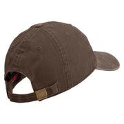 U.S. Army 3rd Ranger Battalion Embroidered Washed Solid Pigment Dyed Cotton Twill Brass Buckle Cap - Brown OSFM