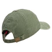 U.S. Army 3rd Ranger Battalion Embroidered Washed Solid Pigment Dyed Cotton Twill Brass Buckle Cap - Olive OSFM