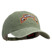 U.S. Army 3rd Ranger Battalion Embroidered Washed Solid Pigment Dyed Cotton Twill Brass Buckle Cap - Olive OSFM