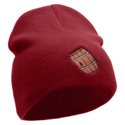 Barrel Embroidered 8 inch Acrylic Short Blank Beanie