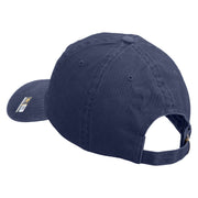 U.S. Army 3rd Ranger Battalion Embroidered Washed Solid Pigment Dyed Cotton Twill Brass Buckle Cap - Navy OSFM