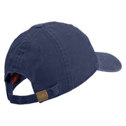 U.S. Army 3rd Ranger Battalion Embroidered Washed Solid Pigment Dyed Cotton Twill Brass Buckle Cap - Navy OSFM