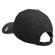 U.S. Army 3rd Ranger Battalion Embroidered Washed Solid Pigment Dyed Cotton Twill Brass Buckle Cap - Black OSFM