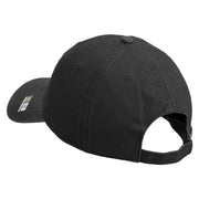 U.S. Army Paratrooper and Ranger Badge Embroidered Washed Solid Pigment Dyed Cotton Twill Brass Buckle Cap - Black OSFM