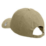 U.S. Army Paratrooper and Ranger Badge Embroidered Washed Solid Pigment Dyed Cotton Twill Brass Buckle Cap - Khaki OSFM