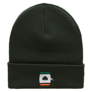 St Patrick's Keg Embroidered 12 Inch Long Knitted Beanie