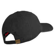 U.S. Army Air Assualt Badge Embroidered Washed Solid Pigment Dyed Cotton Twill Brass Buckle Cap - Black OSFM