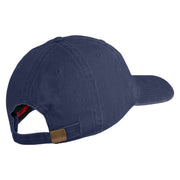 U.S. Army Air Assualt Badge Embroidered Washed Solid Pigment Dyed Cotton Twill Brass Buckle Cap - Navy OSFM