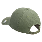 U.S. Army Air Assualt Badge Embroidered Washed Solid Pigment Dyed Cotton Twill Brass Buckle Cap - Olive OSFM