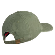 U.S. Army Air Assualt Badge Embroidered Washed Solid Pigment Dyed Cotton Twill Brass Buckle Cap - Olive OSFM
