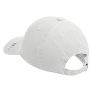 U.S. Army Air Assualt Badge Embroidered Washed Solid Pigment Dyed Cotton Twill Brass Buckle Cap - White OSFM