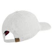 U.S. Army Air Assualt Badge Embroidered Washed Solid Pigment Dyed Cotton Twill Brass Buckle Cap - White OSFM