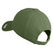 Star US Army Veteran Retired Embroidered Washed Solid Pigment Dyed Cotton Twill Brass Buckle Cap - Olive OSFM