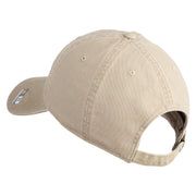 Star US Army Veteran Retired Embroidered Washed Solid Pigment Dyed Cotton Twill Brass Buckle Cap - Khaki OSFM