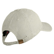 Star US Army Veteran Retired Embroidered Washed Solid Pigment Dyed Cotton Twill Brass Buckle Cap - Stone OSFM