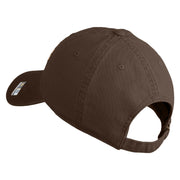 Star US Army Veteran Retired Embroidered Washed Solid Pigment Dyed Cotton Twill Brass Buckle Cap - Brown OSFM