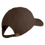 Star US Army Veteran Retired Embroidered Washed Solid Pigment Dyed Cotton Twill Brass Buckle Cap - Brown OSFM