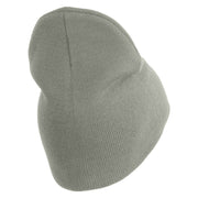 U.S. Army 45th Infantry Brigade Combat Team Symbol Embroidered 8 Inch Solid Knit Short Beanie Made in USA - Dk-Ash OSFM